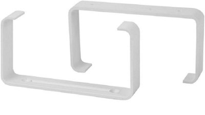 Rectangular Ducting Ventilation Mounting Clip 220X55mm White Plastic Support Bracket For Flat Channel Duct/pack Of X2 from B&Q