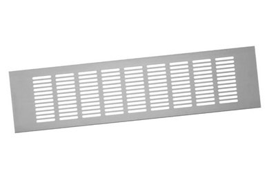 Silver Aluminium Air Vent Grille 100mm X 400mm from B&Q
