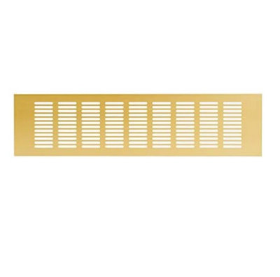 Gold Aluminium Air Vent Grille 100mm X 500mm from B&Q