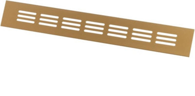 Gold Aluminium Air Vent Grille 40mm X 300mm from B&Q