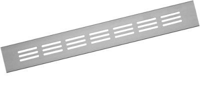 Silver Aluminium Air Vent Grille 40mm X 300mm from B&Q