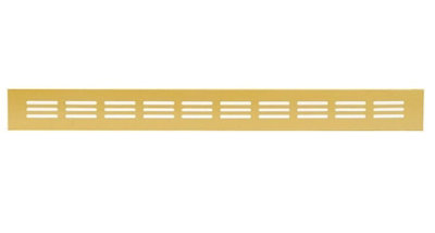 Gold Aluminium Air Vent Grille 40mm X 500mm from B&Q