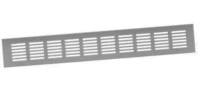 Silver Aluminium Air Vent Grille 60mm X 400mm from B&Q