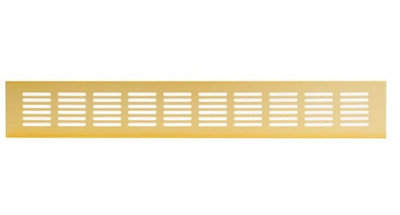 Gold Aluminium Air Vent Grille 60mm X 500mm from B&Q