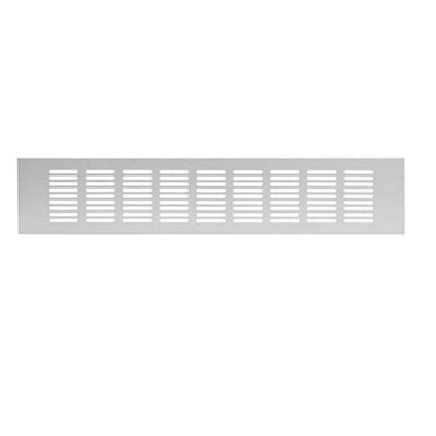 Silver Aluminium Air Vent Grille 60mm X 500mm from B&Q