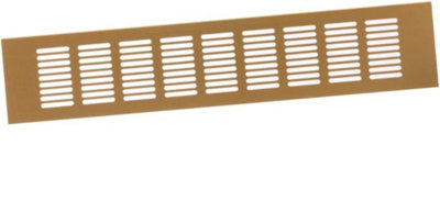 Gold Aluminium Air Vent Grille 80mm X 400mm from B&Q