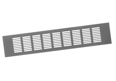 Silver Aluminium Air Vent Grille 80mm X 400mm from B&Q