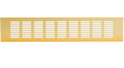 Gold Aluminium Air Vent Grille 80mm X 500mm from B&Q