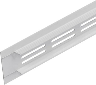White Aluminium Air Vent Grille 40mm X 300mm from B&Q
