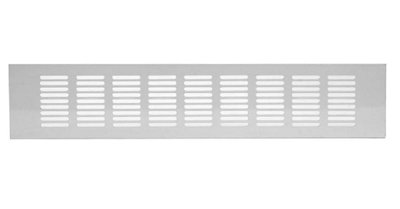 White Aluminium Air Vent Grille 80mm X 500mm from B&Q