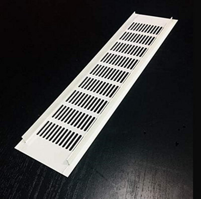 White Aluminium Air Vent Grille 100mm X 500mm from B&Q