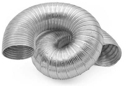H&c Vent 125 mm / 5 Inch Ducting Pipe Flexible Aluminium Tube Aircon Duct Hose Ventilation Flex Exhaust Tumble DryerGas Cooker from B&Q