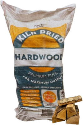 Amos 60L Kiln Dried Alder Hardwood Logs Boot Bag from B&Q