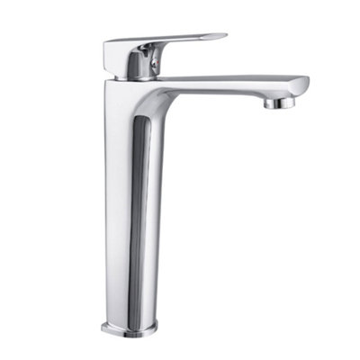Hommix Rubineta Modena-18/d Tall Contemporary Chrome Basin Tap from B&Q