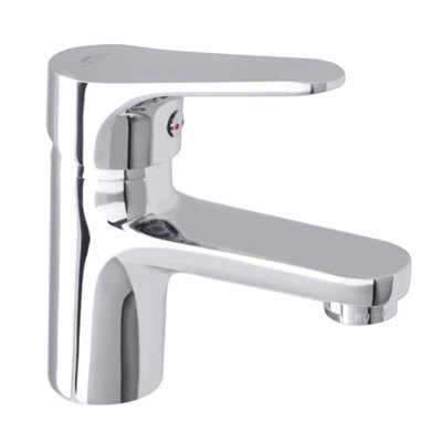 Hommix Rubineta Luka-18 Chrome Bathroom Basin Tap from B&Q
