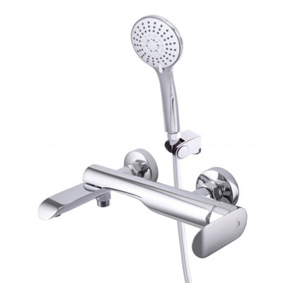 Hommix Rubineta Ultra-10 Chrome Bathroom Mixer & Shower from B&Q