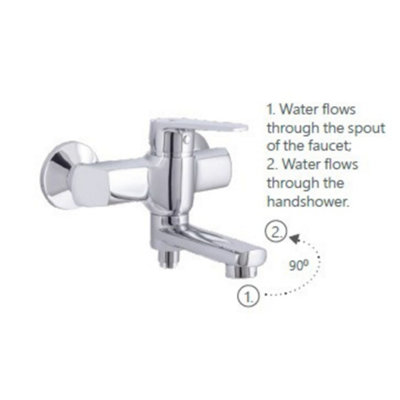 Hommix Rubineta Deli-10/k Bathroom Mixer & Shower from B&Q