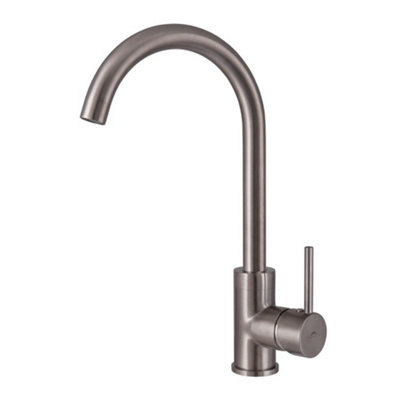 Hommix Rubineta A-X-E-33 Brushed Nickel Kitchen Mixer from B&Q