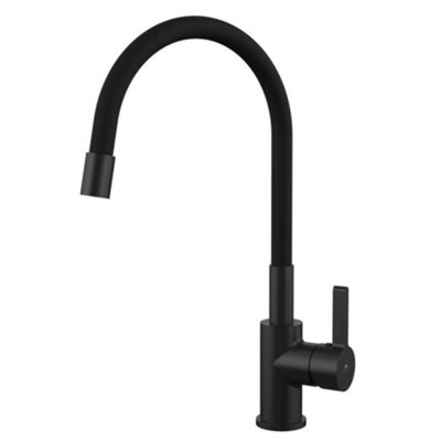 Hommix Rubineta Flexy-33 Black Kitchen Mixer from B&Q