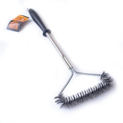 Texas Club Stainless Steel Grill Grate Cleaning Brush Effortless Grilling Maintenance Must Have from B&Q