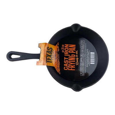 Texas Club Cast Iron Frying Pan 20Cm. from B&Q