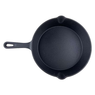 Texas Club 25Cm Cast Iron Skillet Frying Pan With Metal Handle