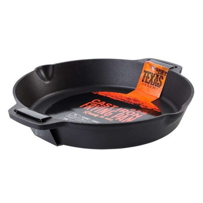 Texas Club 36 Cm Cast Iron Skillet Frying Pan With Short Handles from B&Q
