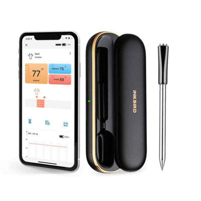 Inkbird: Inkbird INT-11PB Wireless Grill Thermometer  Dual Sensor, Waterproof, Bluetooth Meat Probe