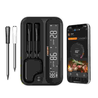 Inkbird Int-12Bw Wireless Smart Meat Thermometer Dual Probe Bluetooth & Wifi Bbq Grill Thermometer from B&Q