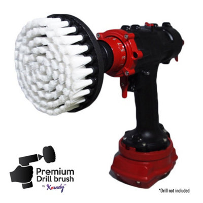 Kornely Premium Drill BrushExtra Soft 13Cm White. Scratch-Free Cleaning Brush For CarpetUpholsteryCar InteriorLeather from B&Q