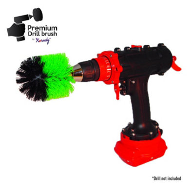 Kornely Premium Drill Brush Professional-Medium-Stiff 8.5Cm Green Scratch-Free Cleaning Brush For Ovens,hobs,worktops,floor Tiles from B&Q