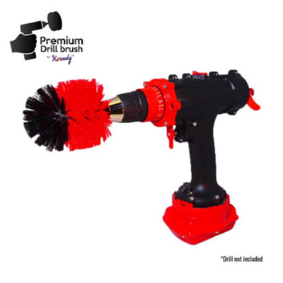 Kornely Premium Drill Brush-Stiff 8.5Cm RedScratch-Free Brush For BricksDeckingGarden Tools,lawn Mowers,bicycles,pool,boats from B&Q