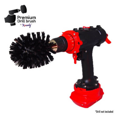 Kornely Premium Drill Brush-Ultra-Stiff 8.5Cm Black. Scratch-Free  Brush For ConcreteBrickStoneMetalMasonryGarageRust from B&Q