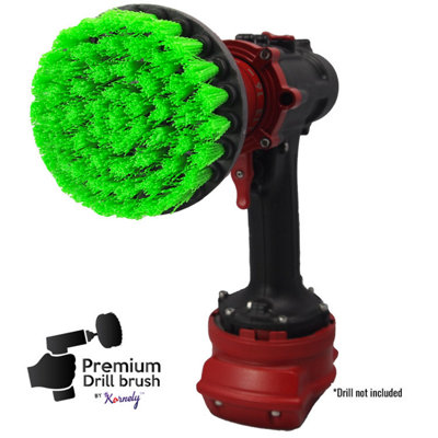 Kornely Premium Drill Brush Professional-Medium-Stiff 10Cm Green Scratch-Free Cleaning Brush For OvensHobs,worktops,floor Tiles from B&Q