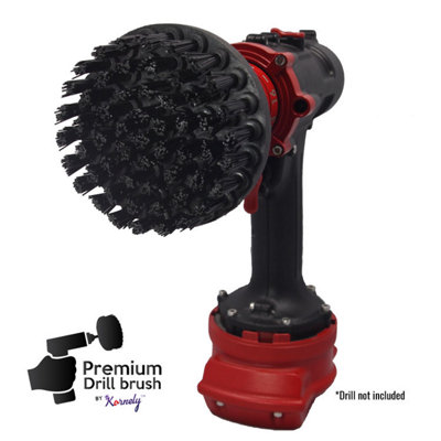 Kornely Premium Drill Brush-Ultra-Stiff 10Cm Black. Scratch-Free Brush For ConcreteBrickStoneMetalMasonryGarageRust from B&Q