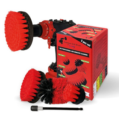 Kornely Premium Drill Brush Professional-Ultra-Stiff 5Pcs Kit For Cleaning ConcreteMasonryGrillsWheelsPool And Rust from B&Q