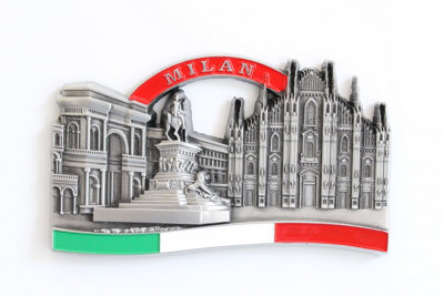 3DMilanItalySouvenir Fridge Magnet Kitchen Decor Holiday Gift -Metal from B&Q