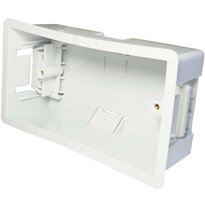 47mm Deep Plasterboard Back Box Double Dry Lining Wall Flush Mount
