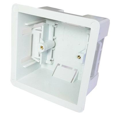 47mm Deep Plasterboard Back Box Single Dry Lining Wall Flush Mount ...