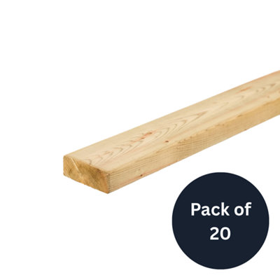 47mm x 125mm Sawn Treated Timber C16/C24 (5x2) 2.4m - Pack of 9