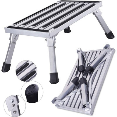 47x30x23cm Aluminum Folding Step Stool 1 Step Work Platform Max Load ...