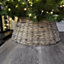 48/70cm Samuel Alexander KD Willow Christmas Tree Skirt Wicker Rattan- Large Natural