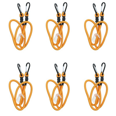 48" Bungee Rope with Carabiner Clips Cords Elastic Tie Down Fasteners 6pc