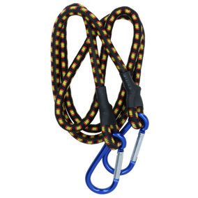 48 inch Bungee Strap with Aluminium Carabiners Hook Tie Down Fastener Holder 1pc