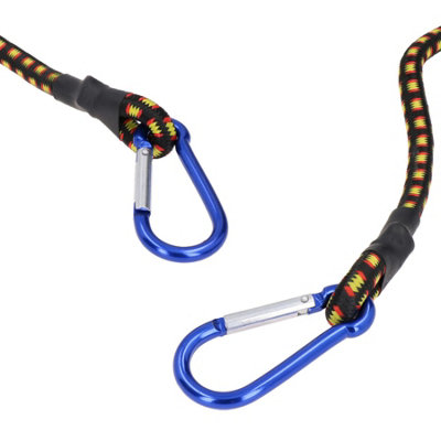 48 inch Bungee Strap with Aluminium Carabiners Hook Tie Down Fastener Holder 2pc