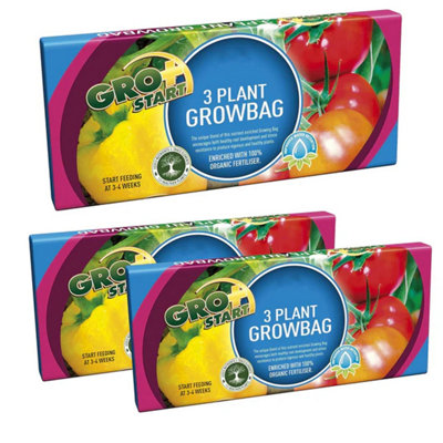 48 Litres (2 Bags) Fruit & Veg 3 Plant Grow Bags With Balanced Nutrients For Gardening & Greenhouses