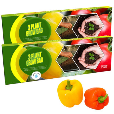 48 Litres (2 Bags) Fruit & Veg 3 Plant Grow Bags With Balanced Nutrients For Gardening & Greenhouses - 3
