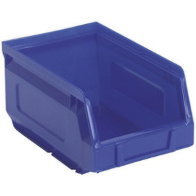 48 PACK Blue 105 x 165 x 85mm Plastic Storage Bin - Warehouse Parts Picking Tray