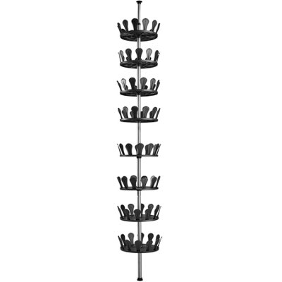 48 Pair Shoe Rack 8 Tier Shelf Organiser Storage Stand Holder  - black