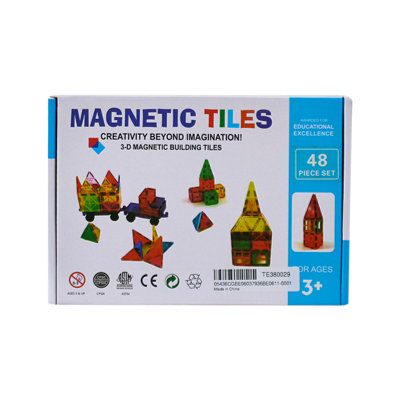48 Piece Magnetic Tiles Building Set Educational Toys For Your Kids